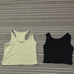 Stylish Black and green Women's Tank Tops